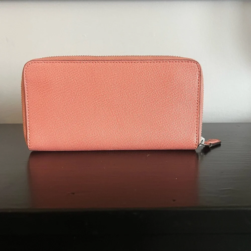 Coach Pink Zip-Around Leather Wallet - Picture 3 of 7